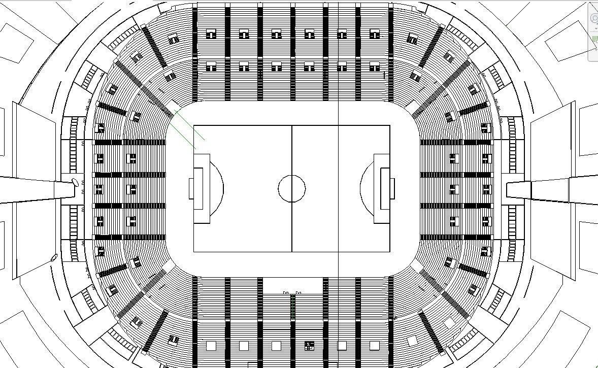 Sports stadium  compelete revit project 3D model_13
