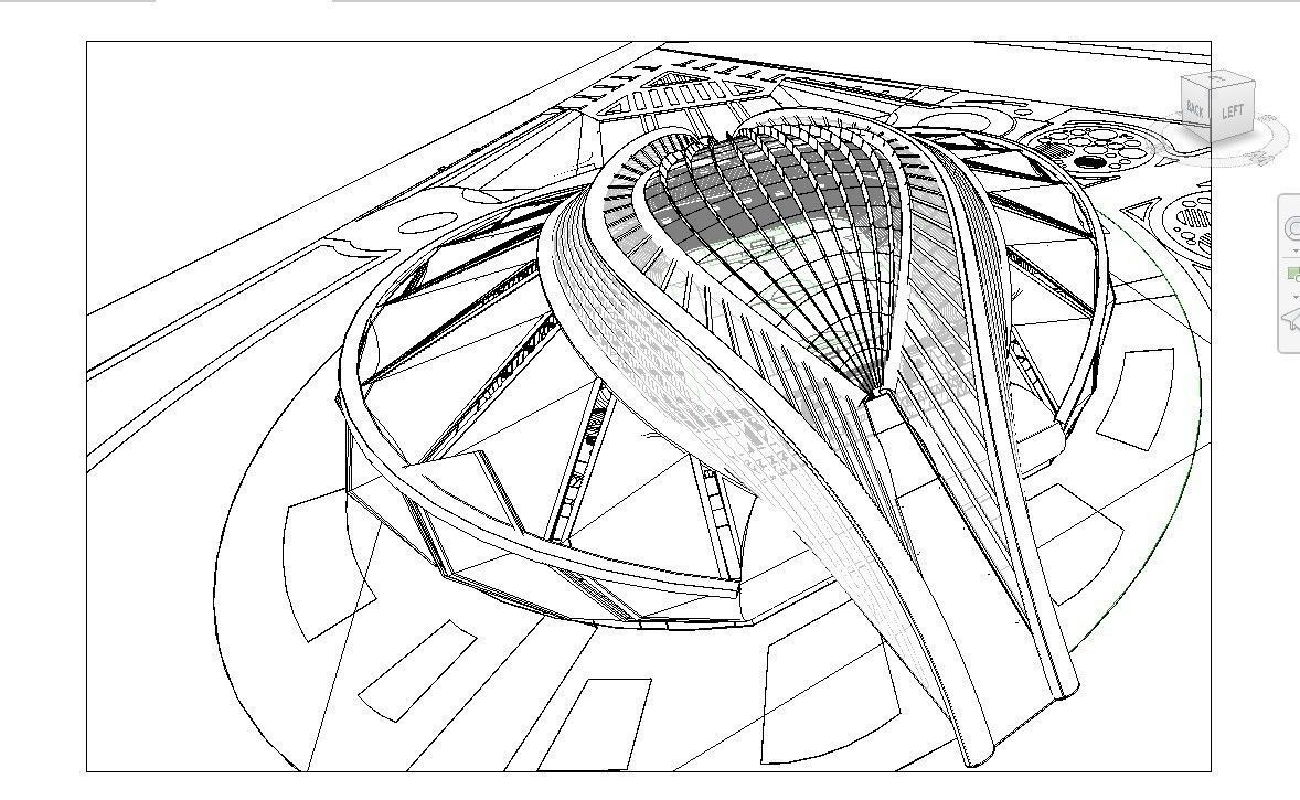Sports stadium  compelete revit project 3D model_19