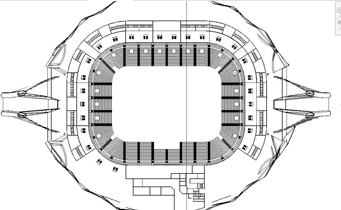 Sports stadium  compelete revit project 3D model_45