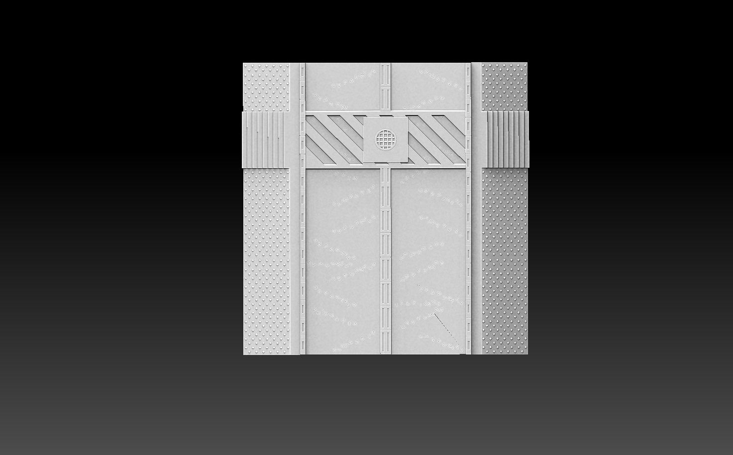 Modular Road Grid Streetlights And Crosswalks 3D print model_13
