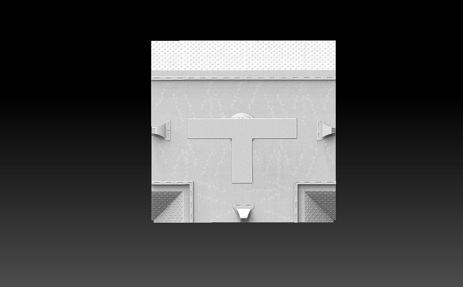 Modular Road Grid Streetlights And Crosswalks 3D print model_17