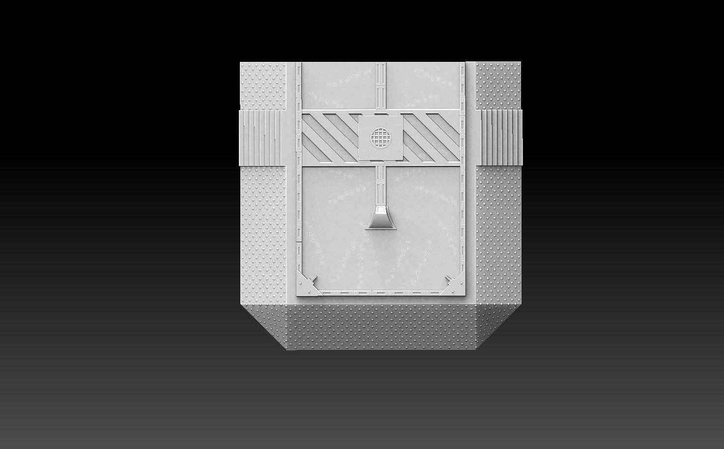 Modular Road Grid Streetlights And Crosswalks 3D print model_7