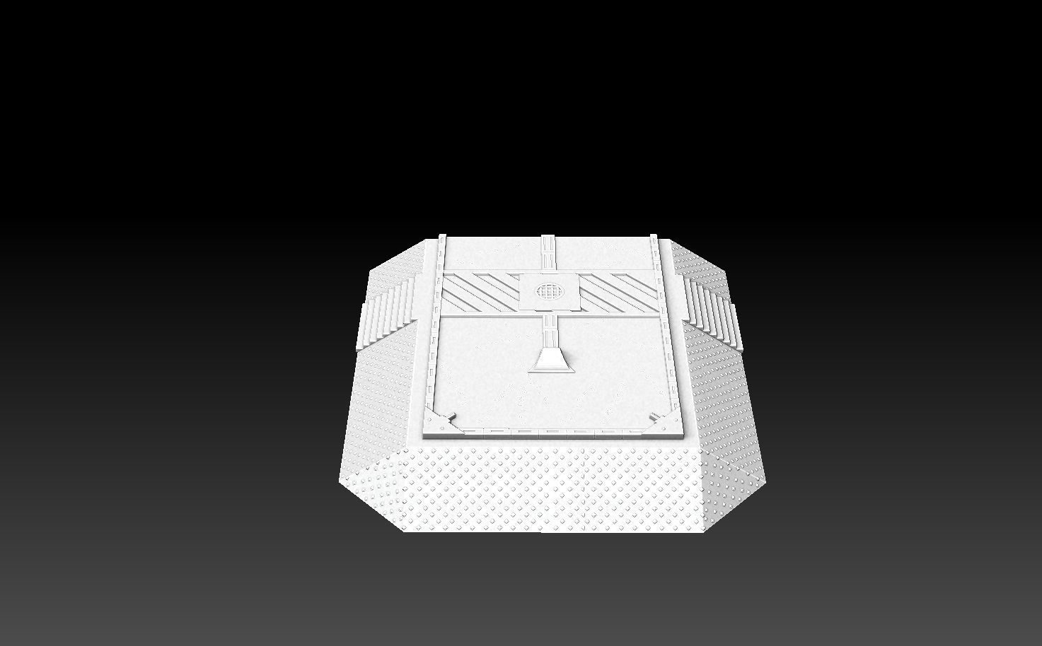 Modular Road Grid Streetlights And Crosswalks 3D print model_6
