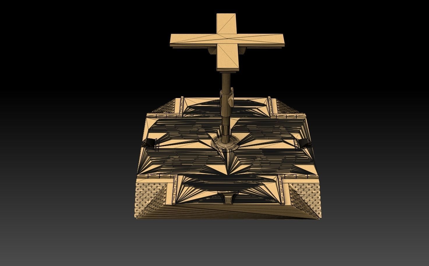 Modular Road Grid Streetlights And Crosswalks 3D print model_20