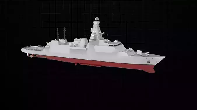 Frigate ship type 26 3D model