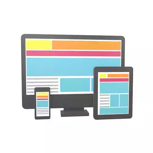 Responsive Design Icon v1 001 Low-poly 3D model