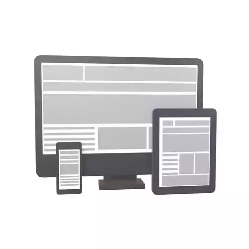 Responsive Design Icon v1 003 Low-poly 3D model