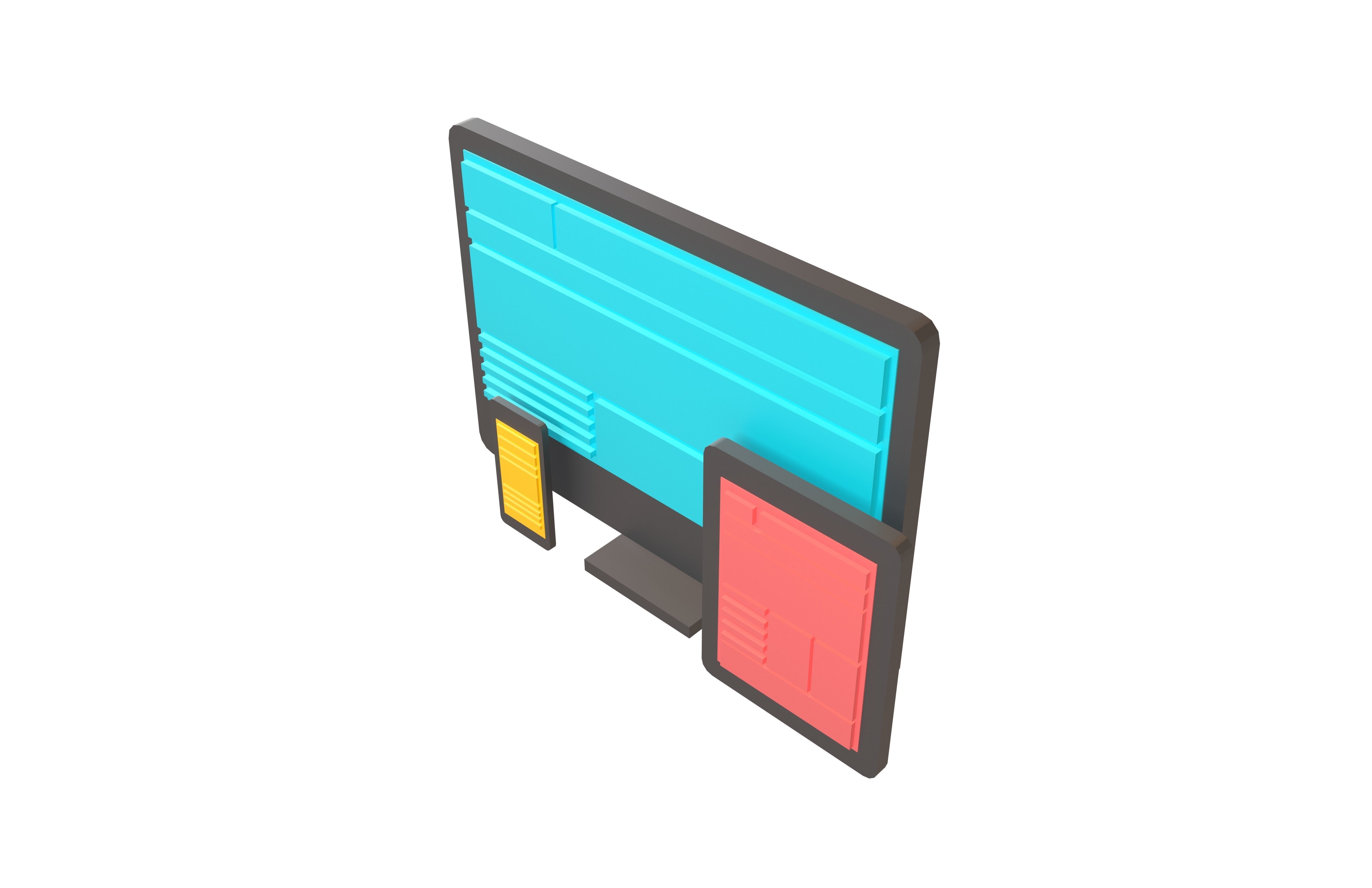 Responsive Design Icon v1 004 Low-poly 3D model_1