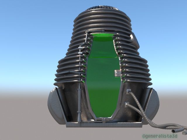 The Fly  Teleportation Pod  Printable version 3D print model_15