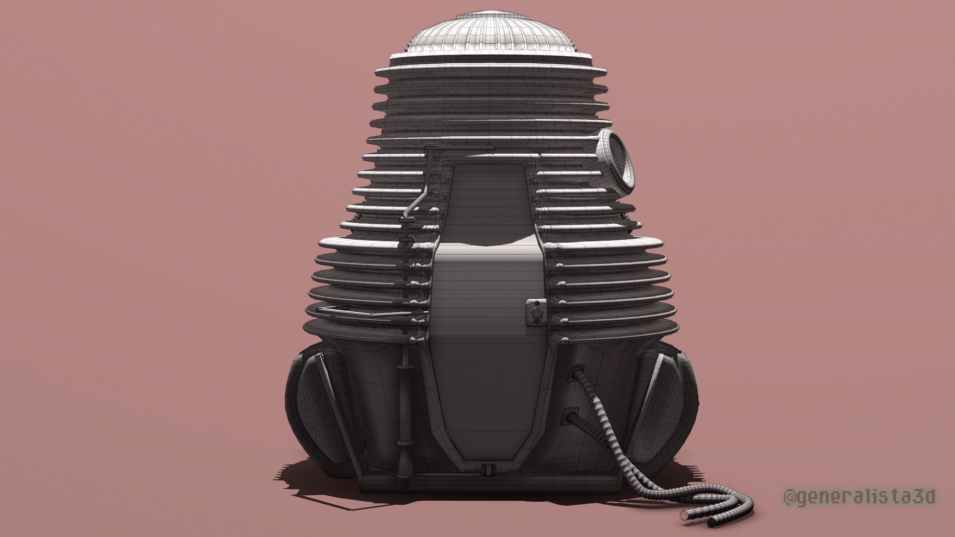 The Fly  Teleportation Pod  Printable version 3D print model_29