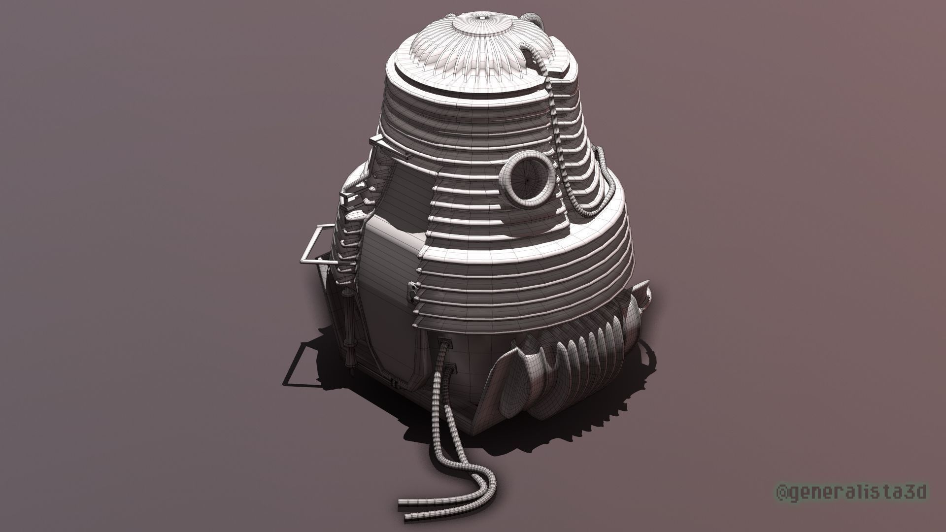 The Fly  Teleportation Pod  Printable version 3D print model_26