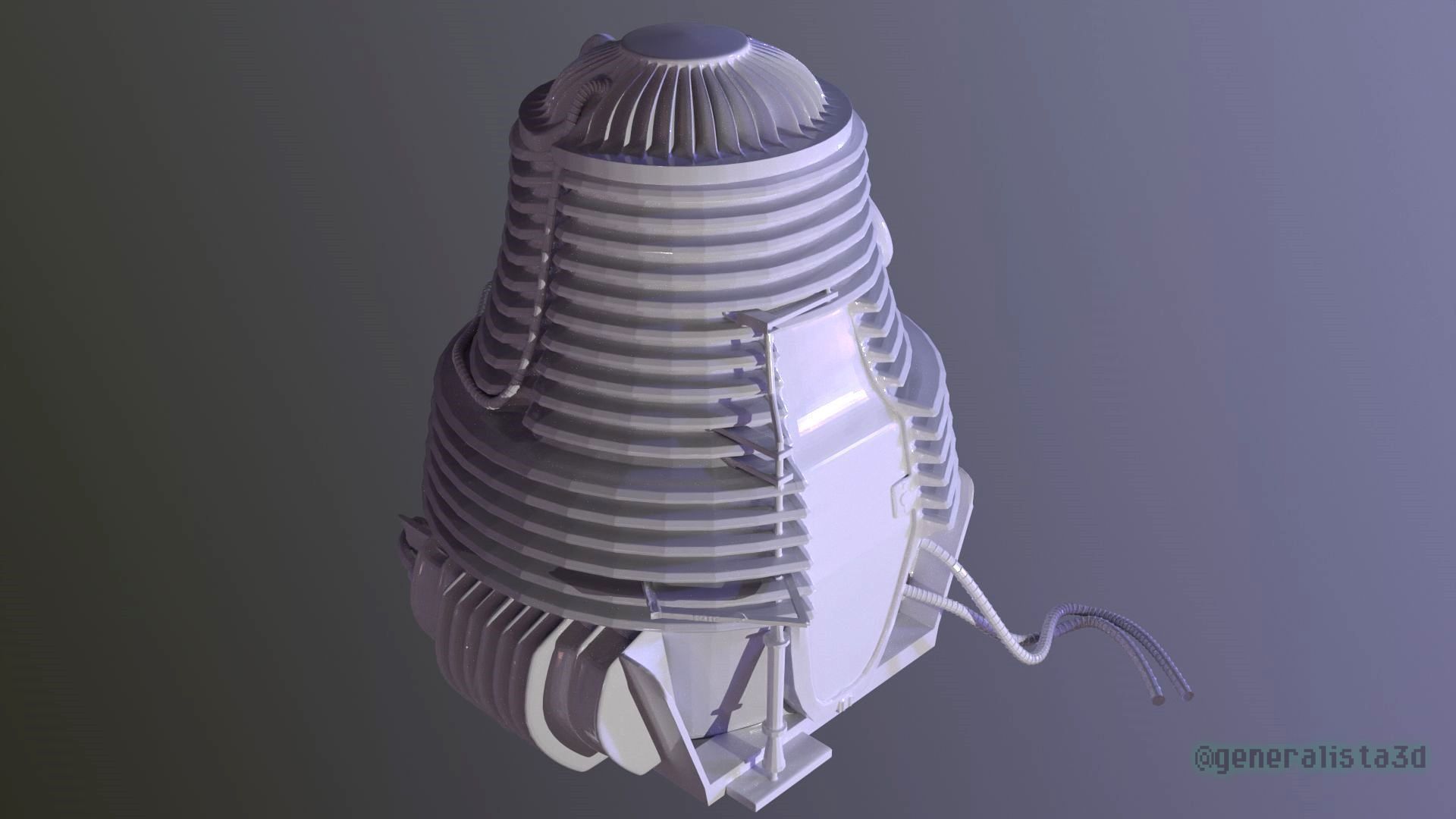 The Fly  Teleportation Pod  Printable version 3D print model_1