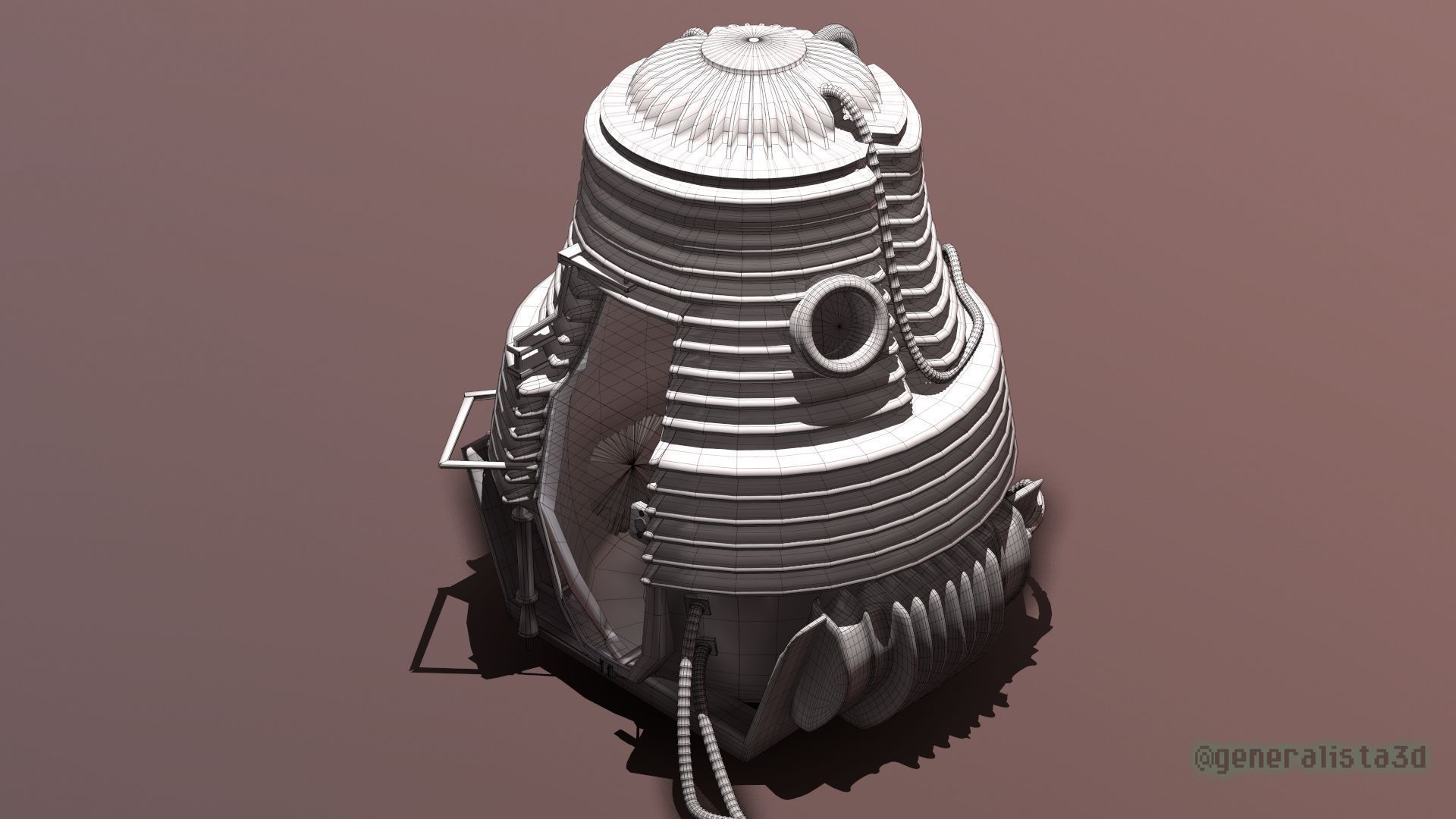 The Fly  Teleportation Pod  Printable version 3D print model_17