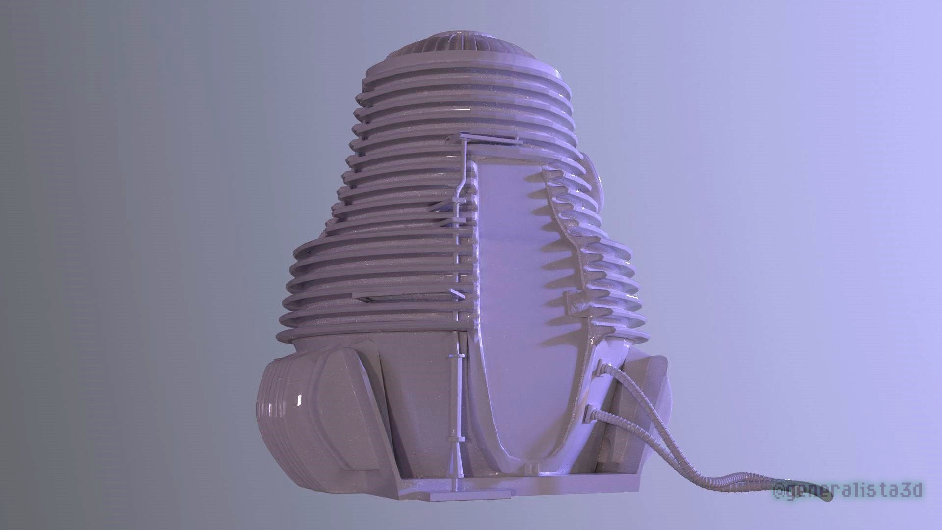 The Fly  Teleportation Pod  Printable version 3D print model_6