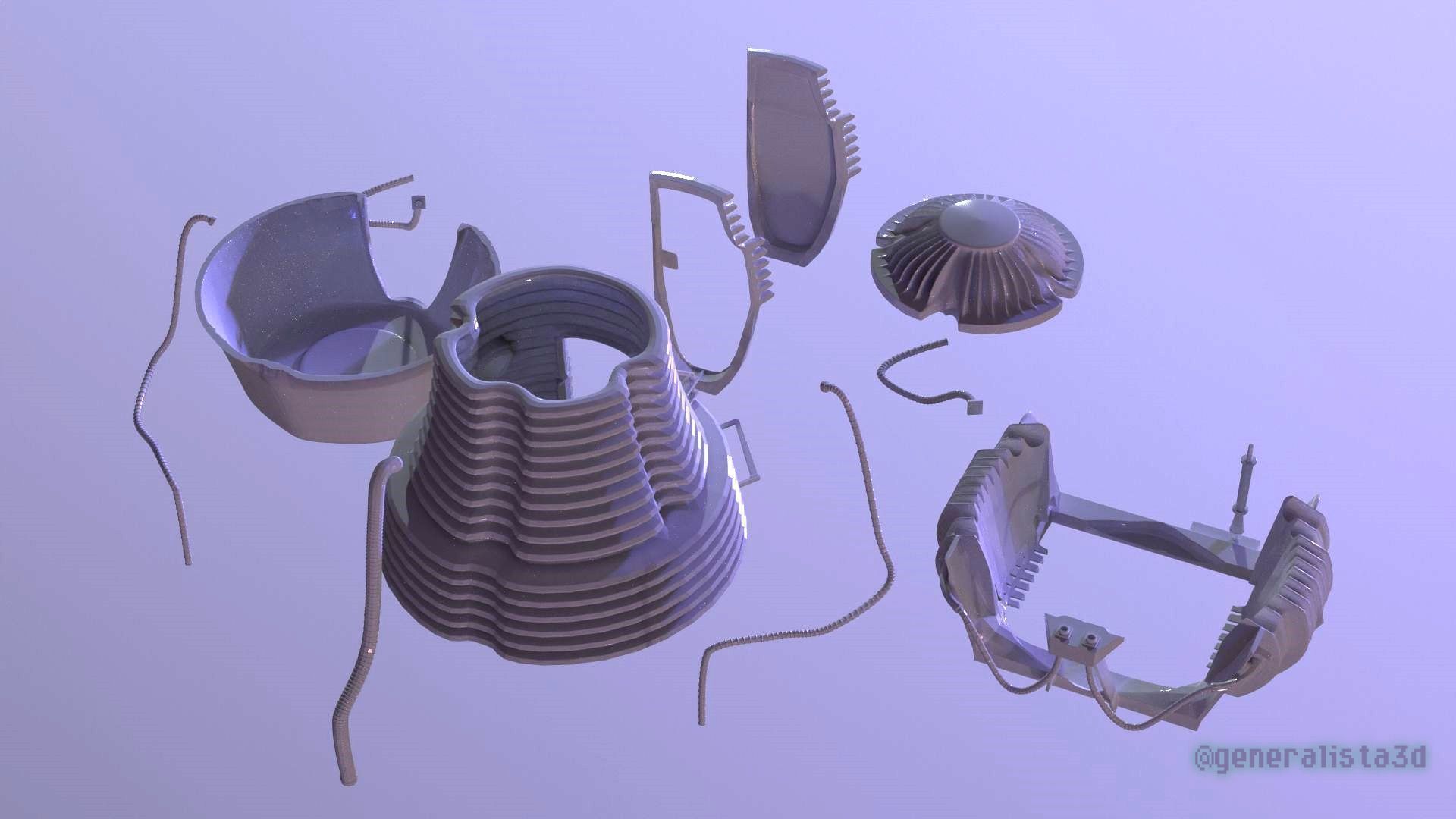 The Fly  Teleportation Pod  Printable version 3D print model_10