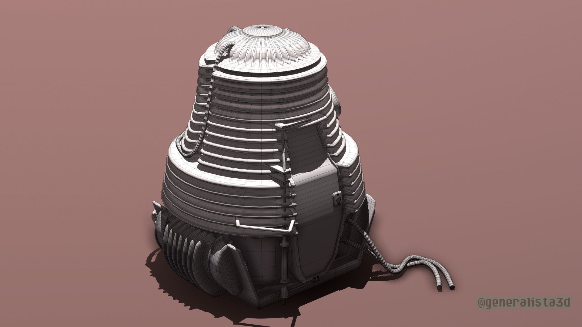 The Fly  Teleportation Pod  Printable version 3D print model_24