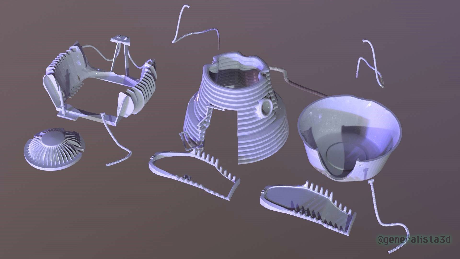 The Fly  Teleportation Pod  Printable version 3D print model_12