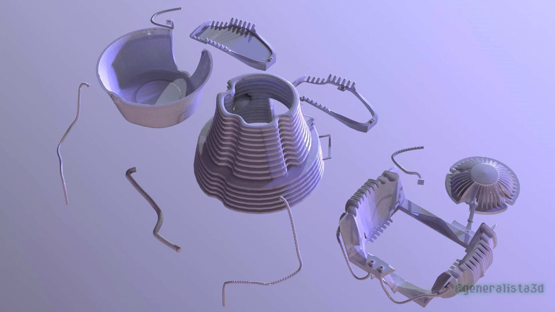 The Fly  Teleportation Pod  Printable version 3D print model_8