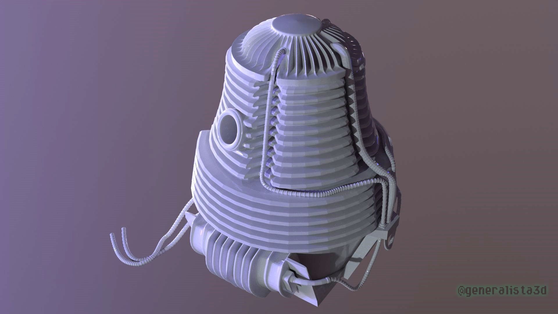 The Fly  Teleportation Pod  Printable version 3D print model_3