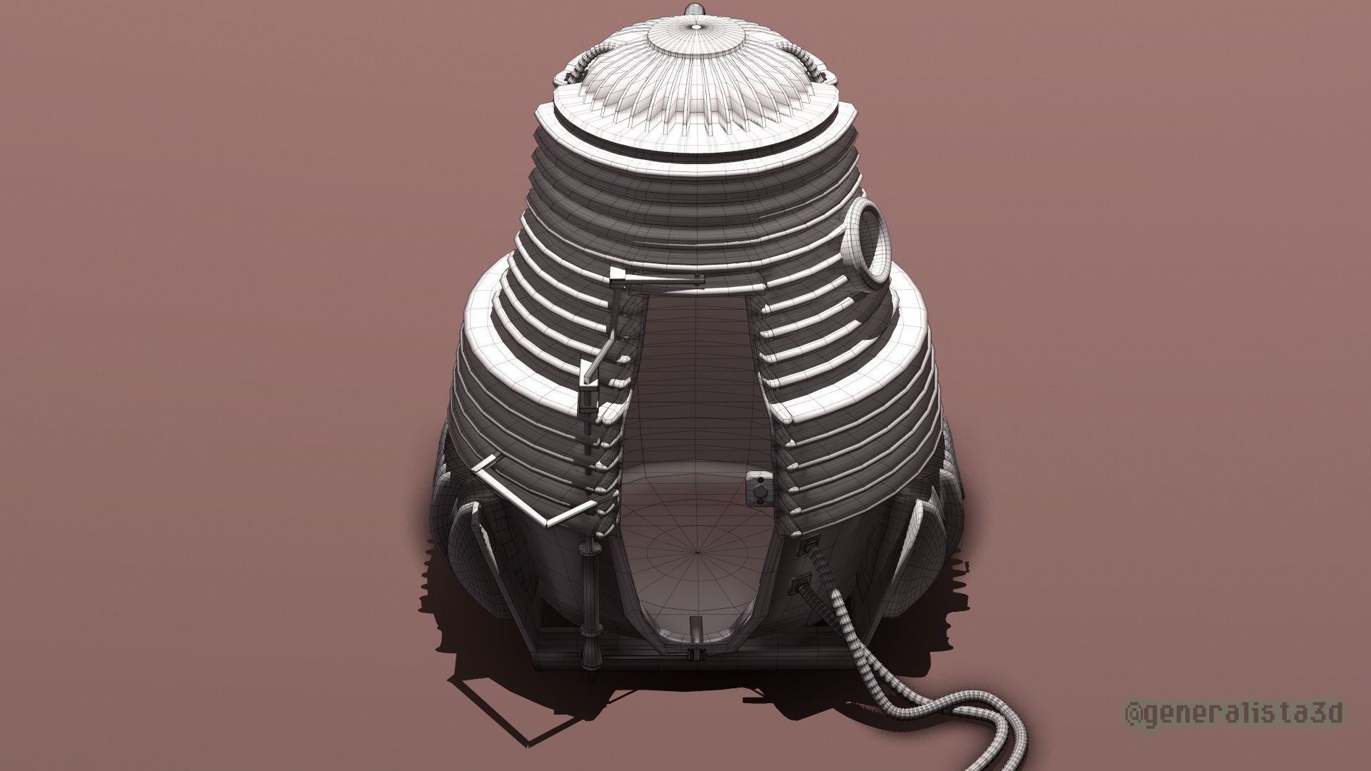 The Fly  Teleportation Pod  Printable version 3D print model_16
