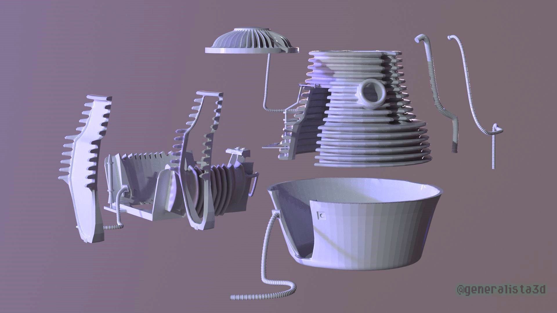 The Fly  Teleportation Pod  Printable version 3D print model_11