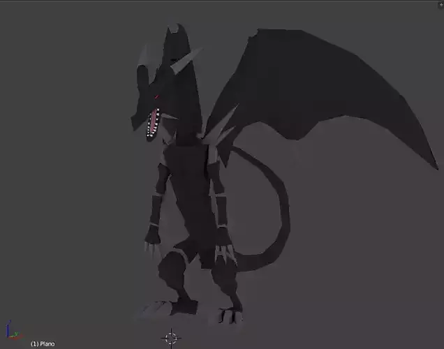 Red Eyes B Dragon yugioh Low-poly 3D model