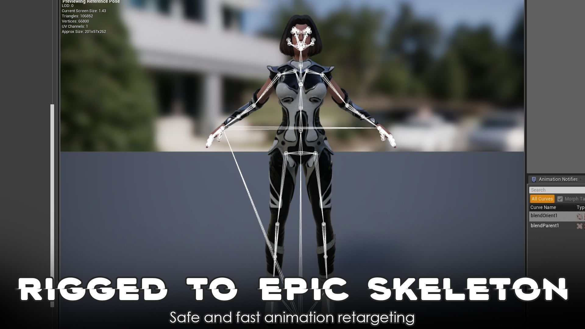 Sci-Fi Girl Low-poly 3D model_7