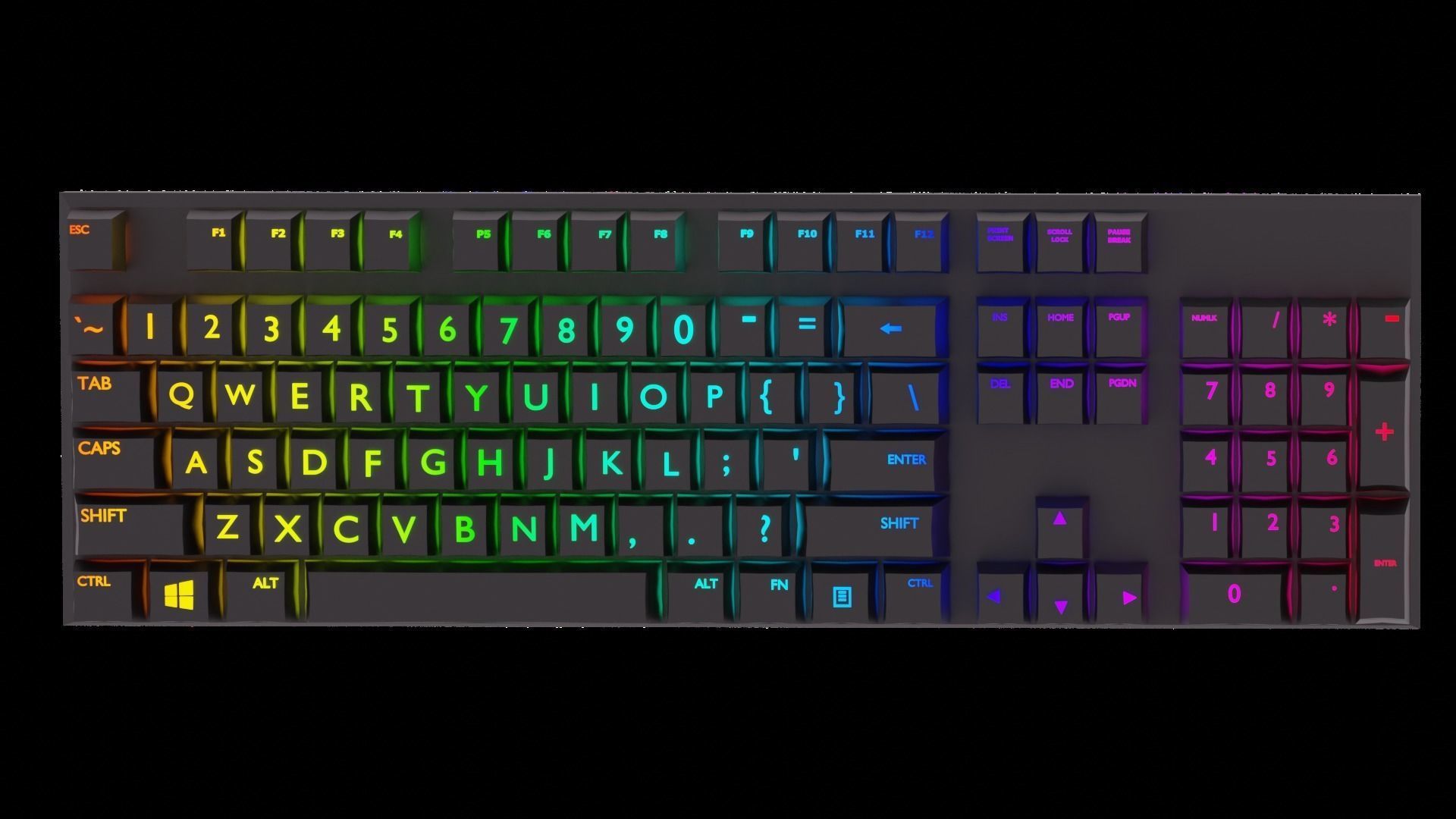 RGB Keyboard  3D model_1