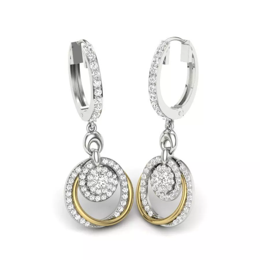 Diamond Earrings 3D print model