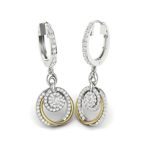 Diamond Earrings 3D print model