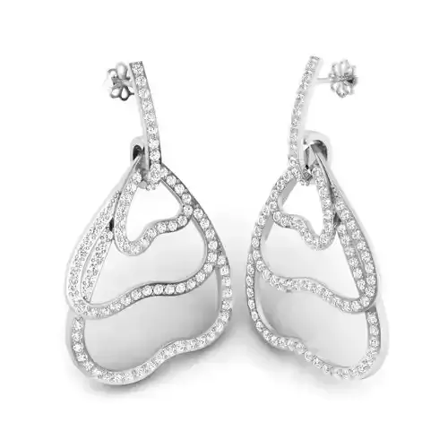  Gold Earrings  3D print model