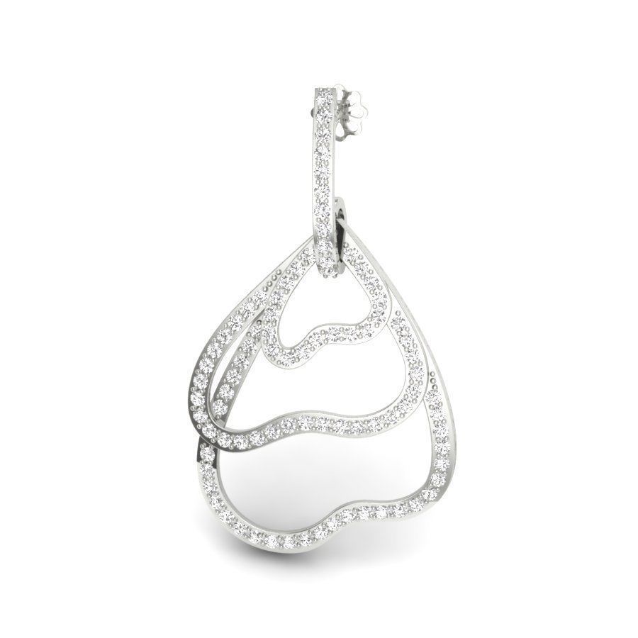 Gold Earrings  3D print model_2