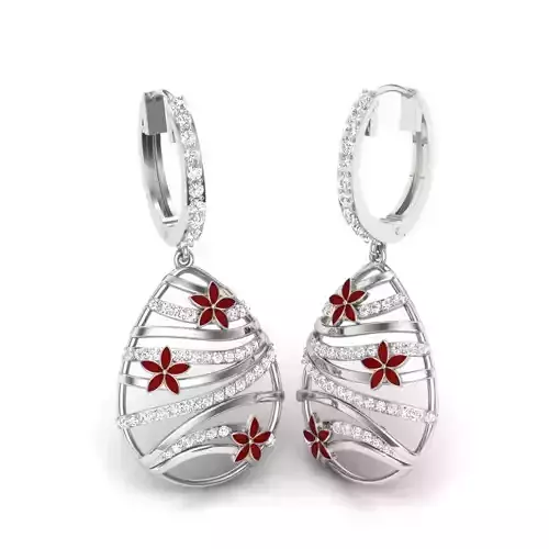 Delicate mobius earrings 3D print model