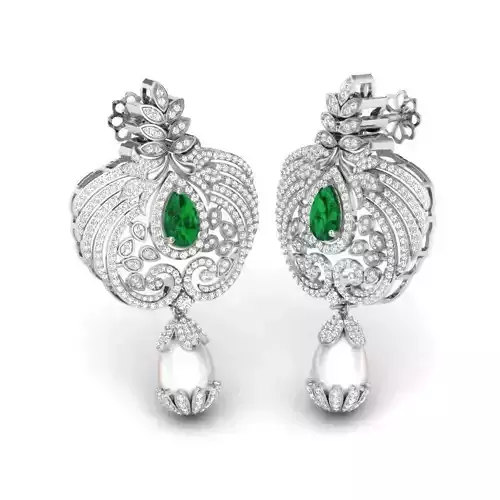 Earrings with diamonds 