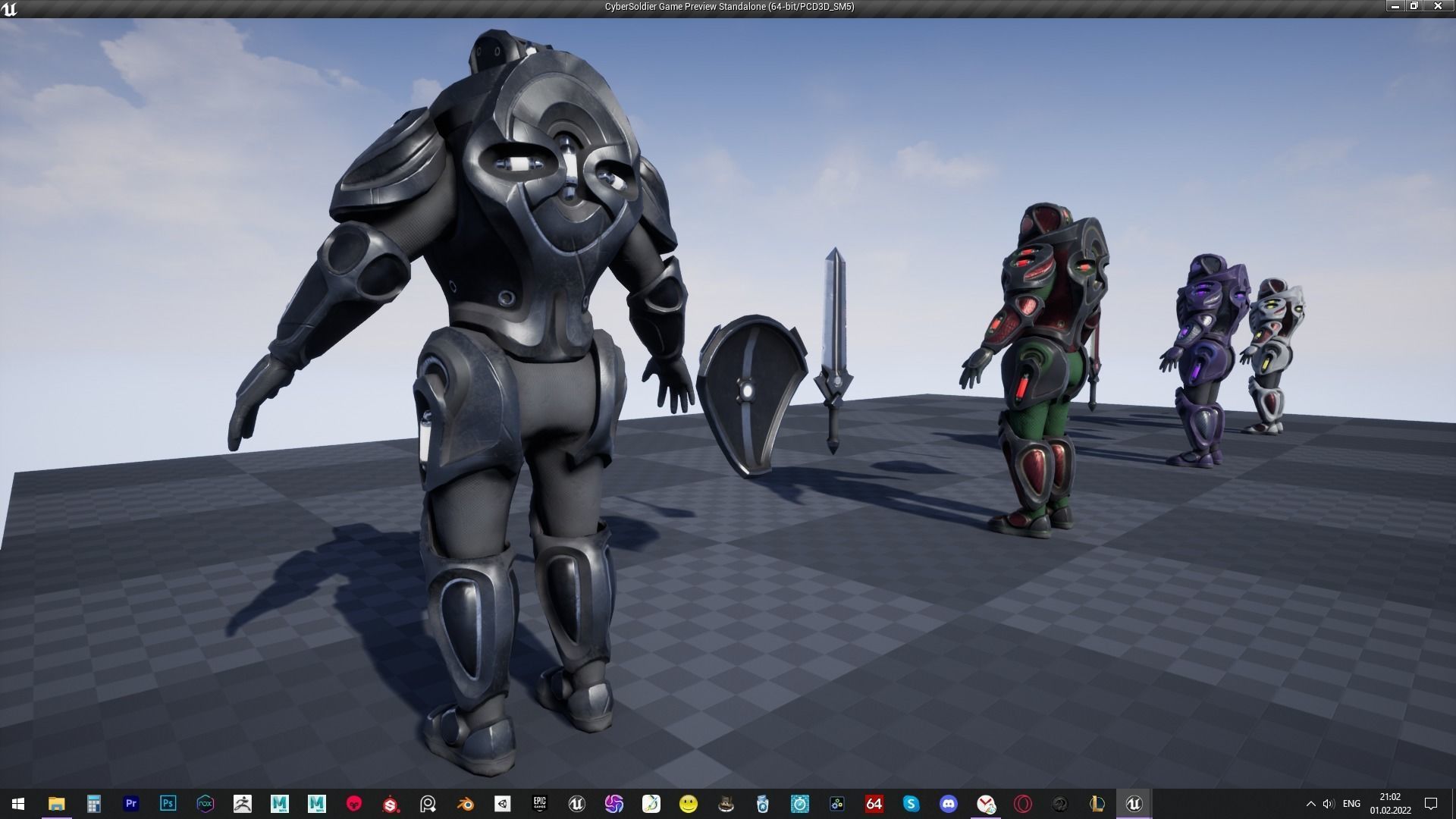 Cyber Soldier - Game Ready Low-poly 3D model_16