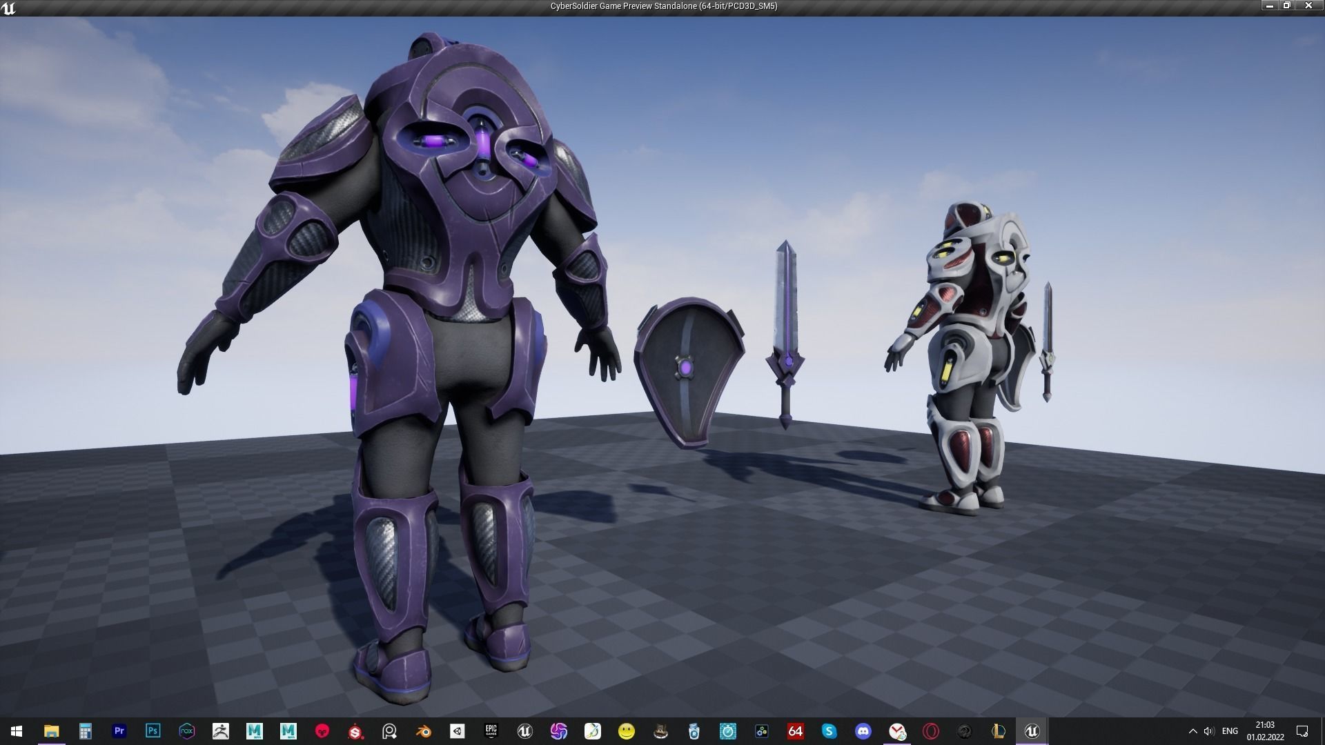 Cyber Soldier - Game Ready Low-poly 3D model_17