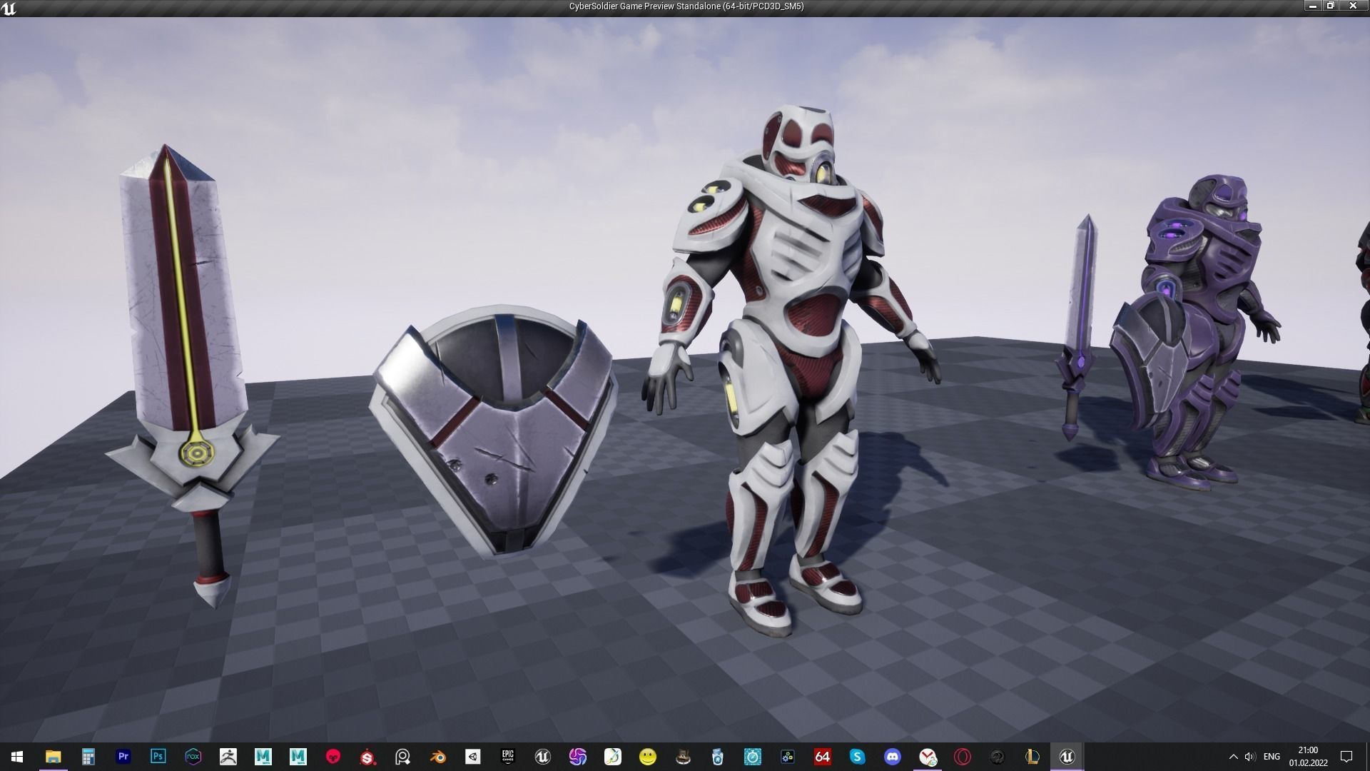 Cyber Soldier - Game Ready Low-poly 3D model_14
