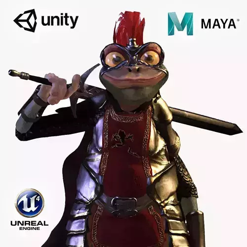 SuperFrog High quality 3D character full Rigged and Animated 