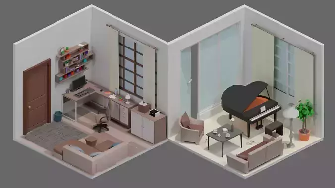 room11 room with furniture and piano