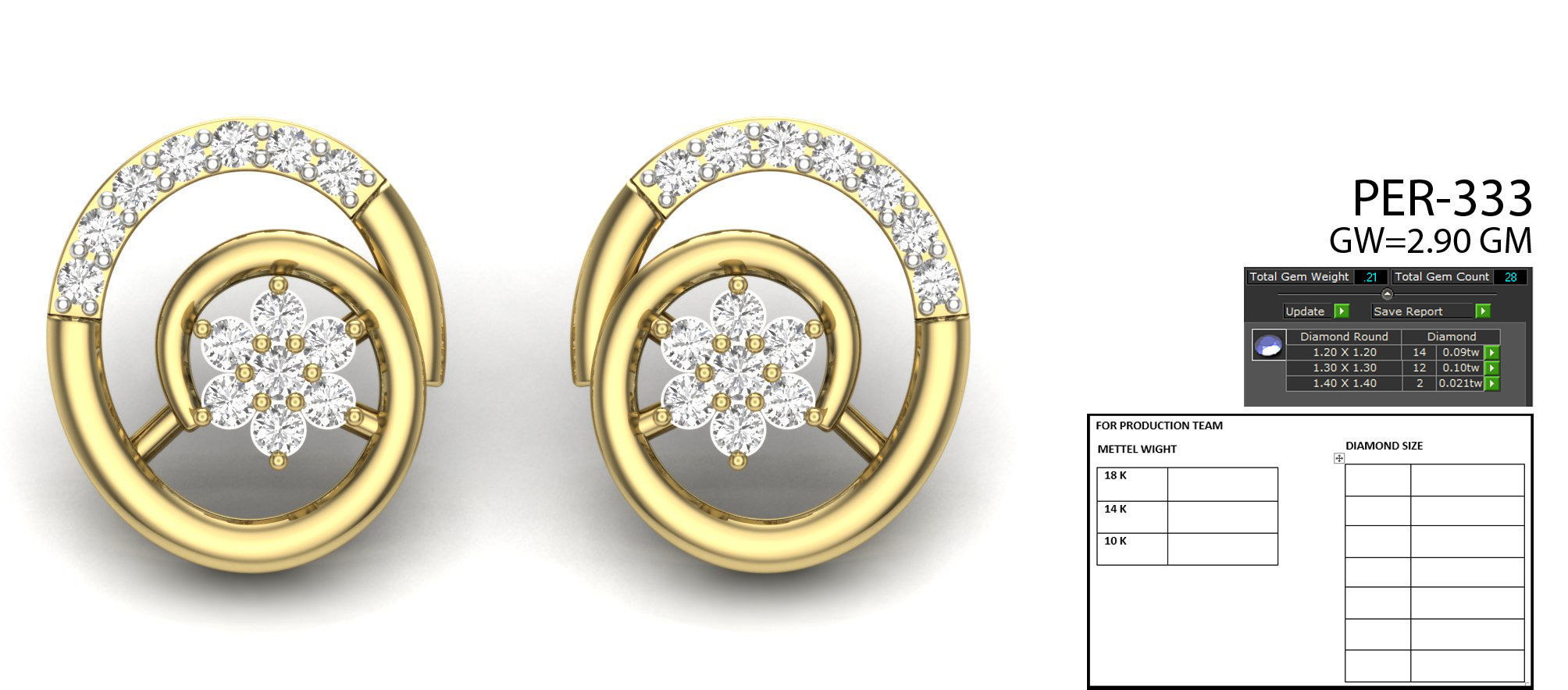 Chand Bali Earring 3D print model_9