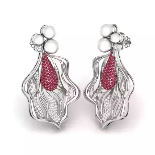 diamond Earring 3D print model