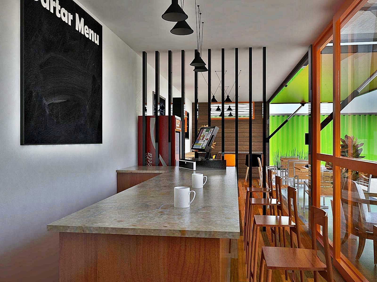 Cafe from shipping container 40ft 3D model_4