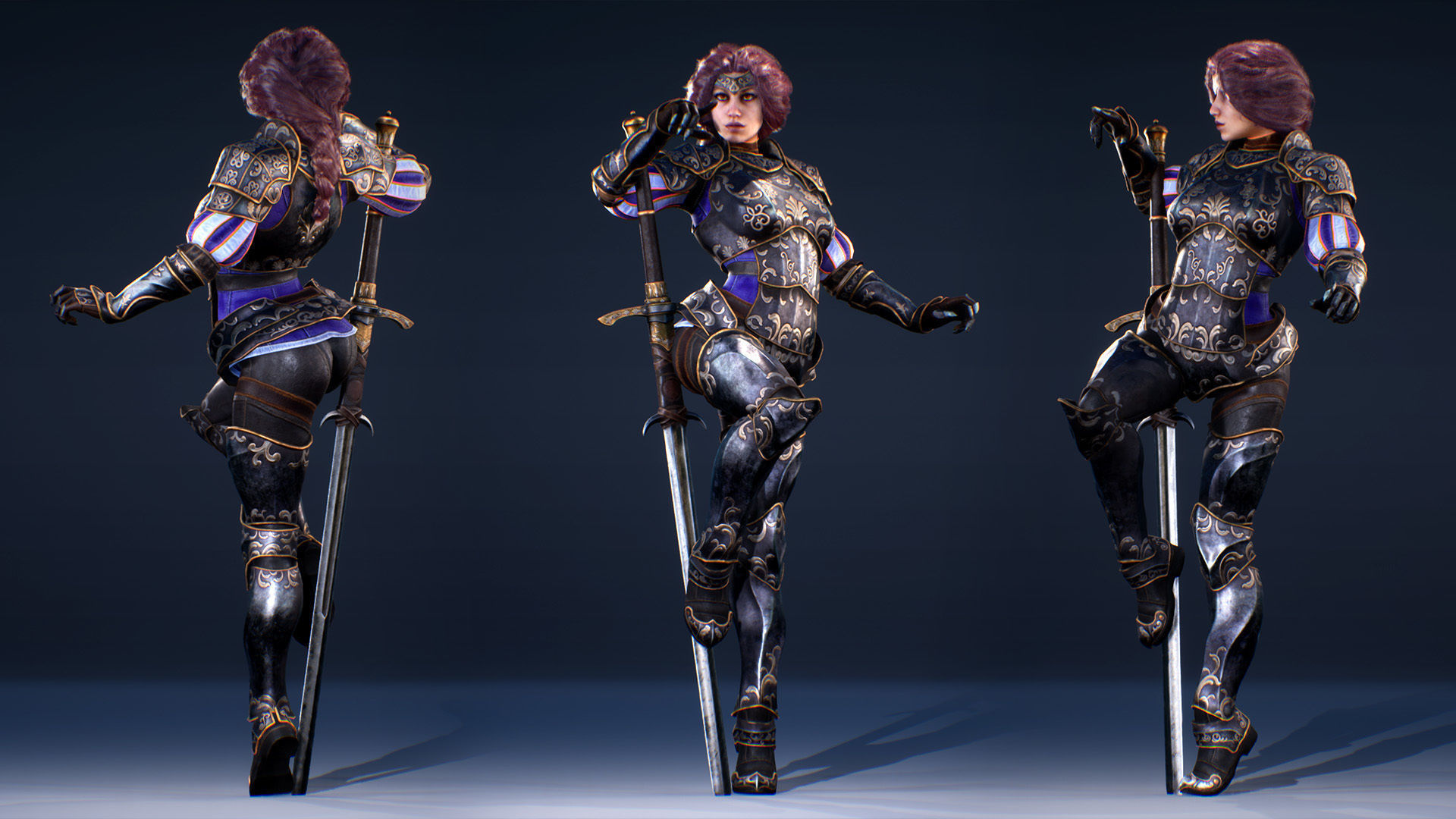 Adelaide Knight Low-poly 3D model_6