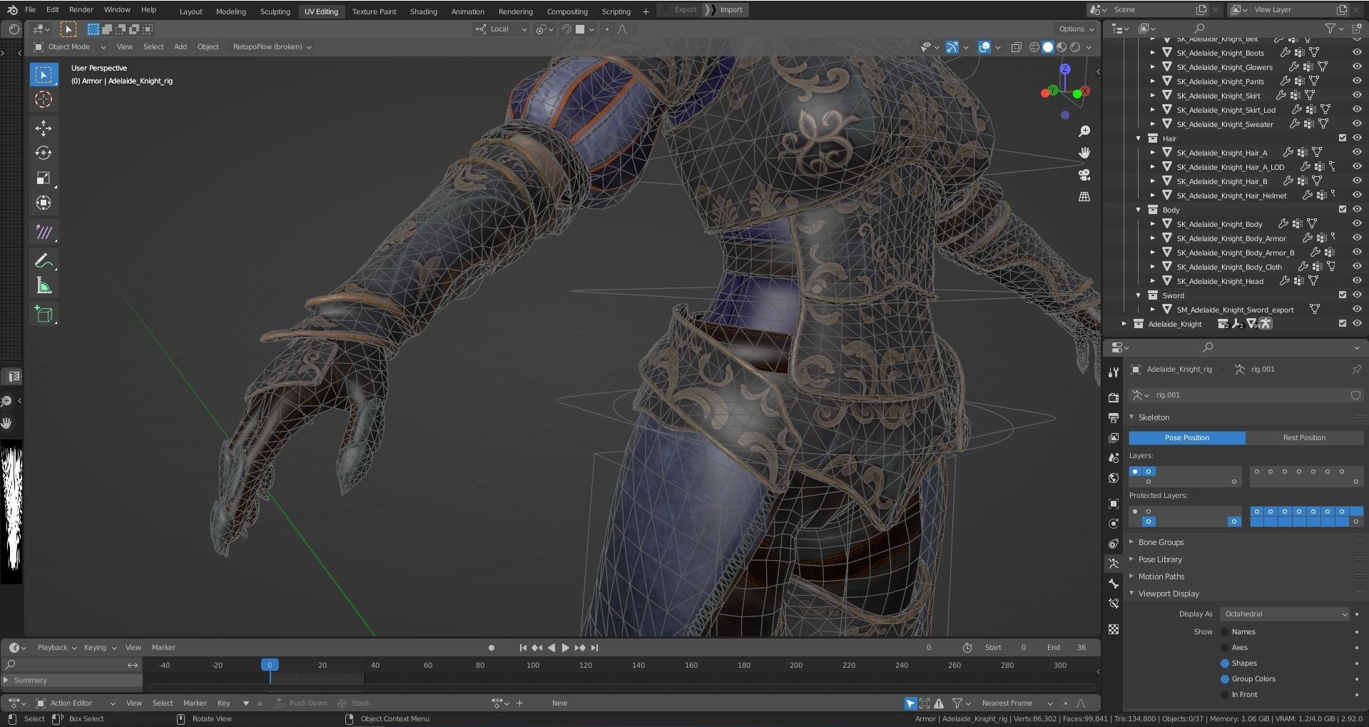Adelaide Knight Low-poly 3D model_32