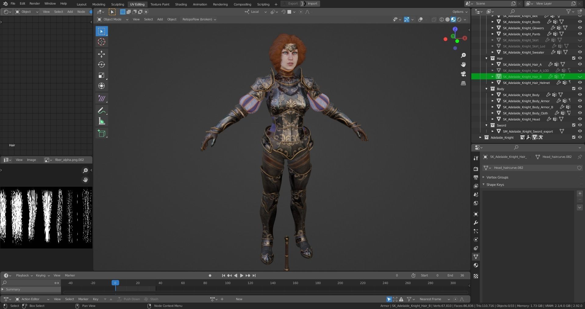 Adelaide Knight Low-poly 3D model_35