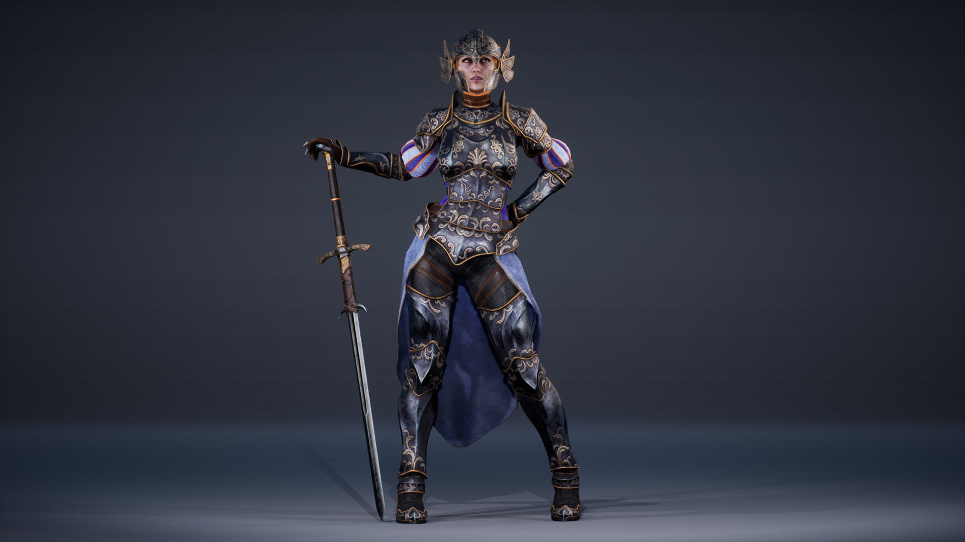 Adelaide Knight Low-poly 3D model_9