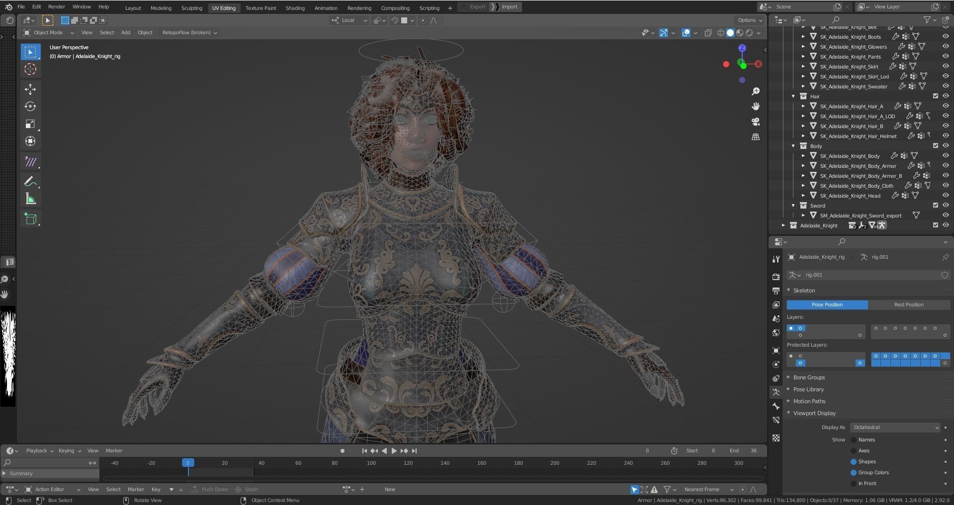 Adelaide Knight Low-poly 3D model_31