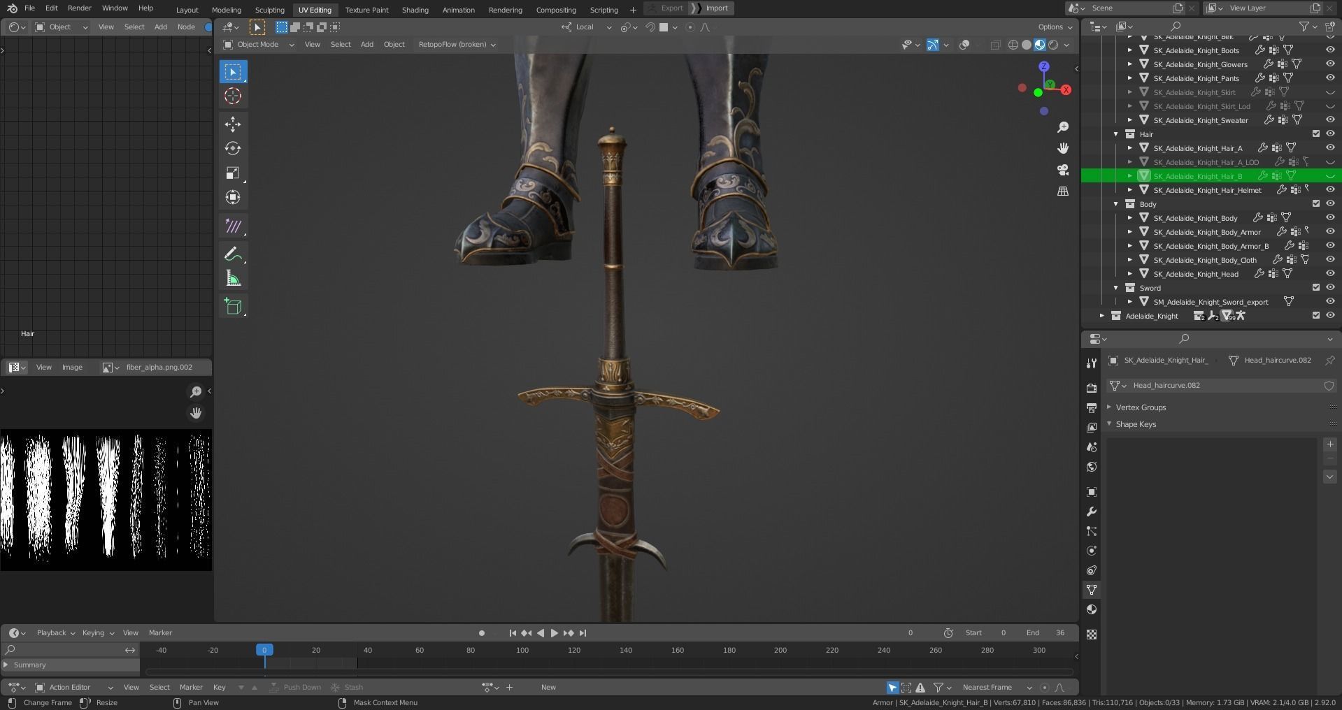 Adelaide Knight Low-poly 3D model_36