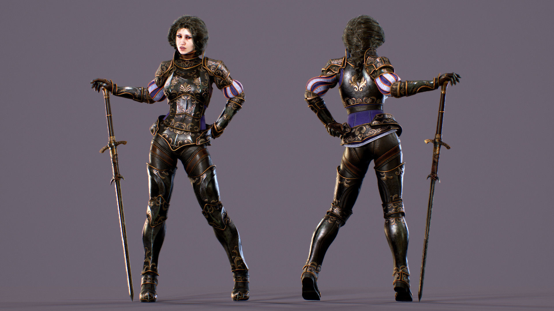 Adelaide Knight Low-poly 3D model_8