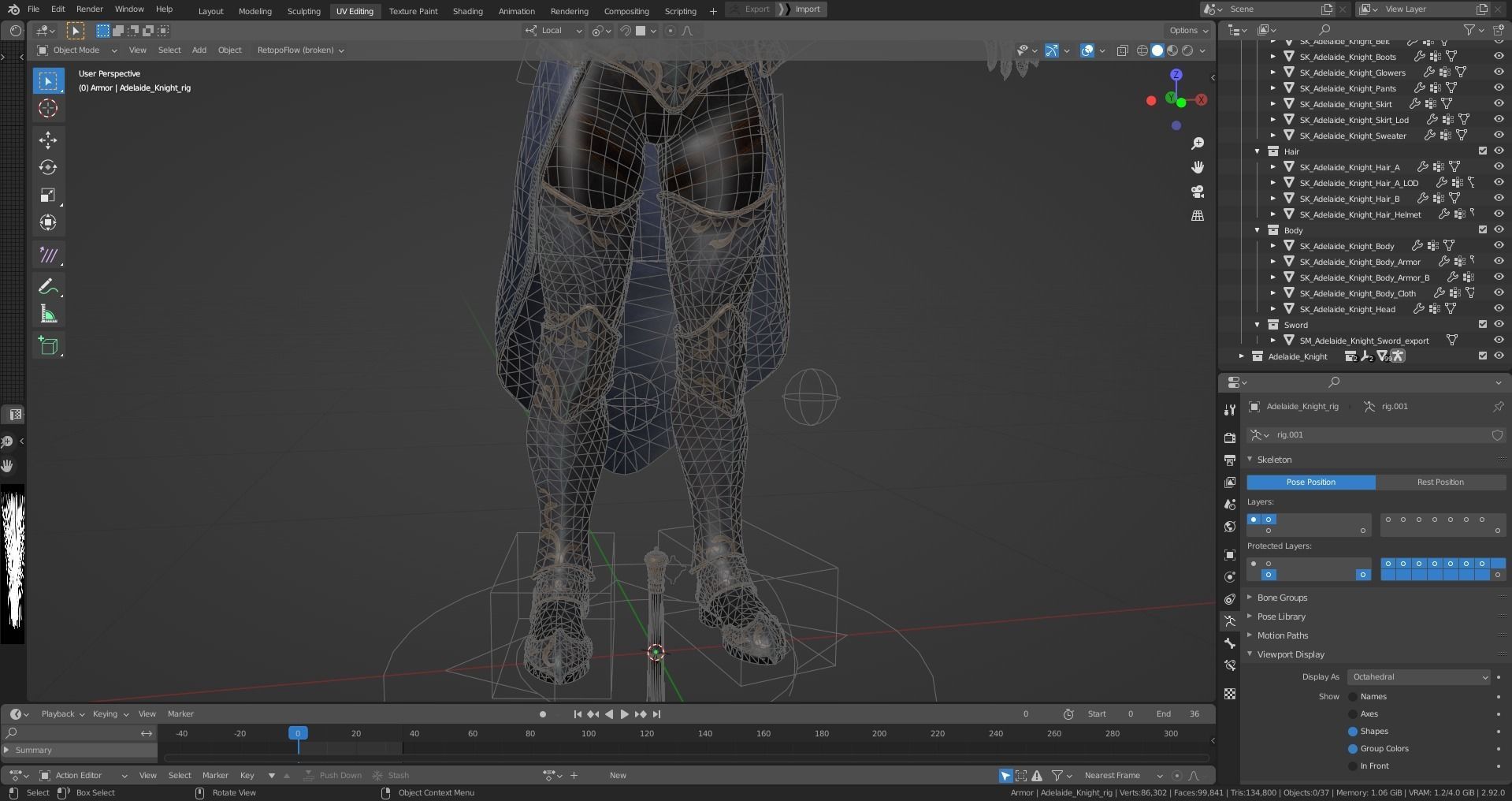 Adelaide Knight Low-poly 3D model_33